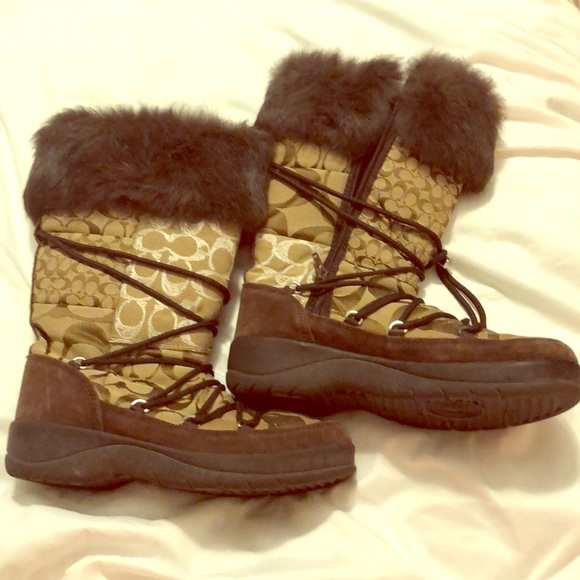 Coach Shoes - Brown Boots - Laurilyn 8M - Picture 1 of 4